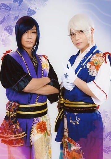Official Photo Male Dance Unit Arsmagna Arsmagna U Saku Kuzlong Yada 悠記 Izumiso Above The Knees Costume Black And White Purple Blue Japanese Dress U Saku Armband Arsmagna Kuji