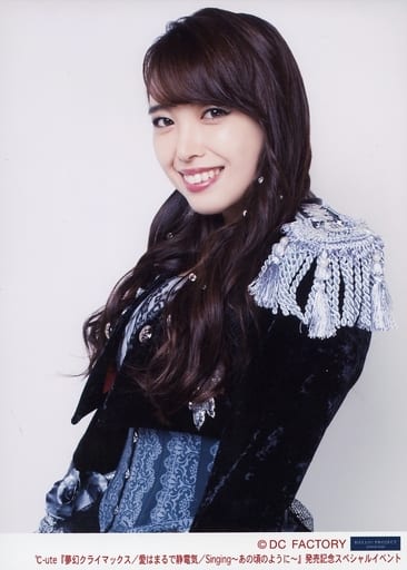 駿河屋 -<中古>℃-ute/中島早貴/上半身・衣装黒・背景白・2Lサイズ