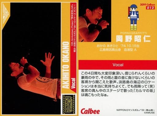 駿河屋 -<中古>012：ポルノグラフィティ/岡野昭仁/10th Anniversary