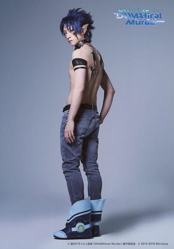 山﨑晶吾(蓮花)/全身・服裝米色・灰色・雙手下・左向・生寫真/腦內撞倒話劇 Solo明信片 雜貨・小配件