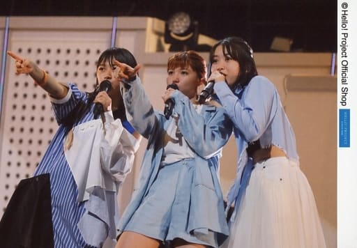 生寫真 萬聖節前夜 偶像 Angerme 安ziurumu 竹內紅色莉 笠原桃子奈 太田遥香 Live 照片 橫型 膝上 服裝藍色 白 用手指示 安ziurumu 官方照 安