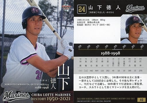 BBM 96 ロッテ 山下徳人 ロッテ 山下 徳人さん | プロ野球カードとサイン