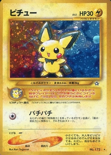 駿河屋 -<中古>No.172[☆]：(キラ)ピチュー LV.5(修正版