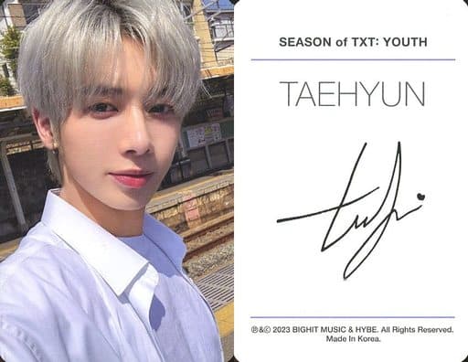 駿河屋 -<中古>TOMORROW X TOGETHER/テヒョン/裏面白・青・印刷サイン