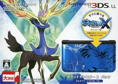 ニンテンドー3DSLL本体 ポケモンX ゼルネアス・イベルタルブルー