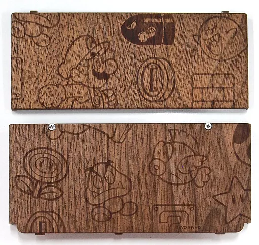 きせかえプレート NO.024 マリオモノグラム・木目(New3DS用)