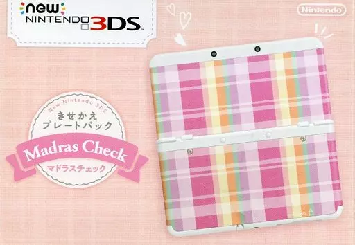 Newニンテンドー3DS本体 きせかえプレートパック マドラスチェック