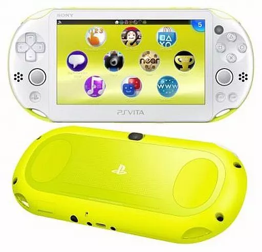 PlayStation Vita本体 Wi-Fiモデル ライムグリーン・ホワイト[PCH-2000] (状態：本体のみ/本体状態難)