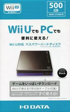 WiiU対応 バスパワーハードディスク 500GB (ブラック) [HDPC-UT500YK]