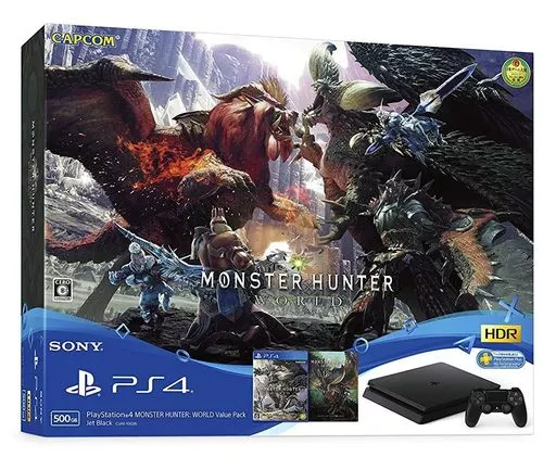 プレイステーション4本体(HDD 500GB) MONSTER HUNTER： WORLD Value Pack(USBケーブル欠品)
