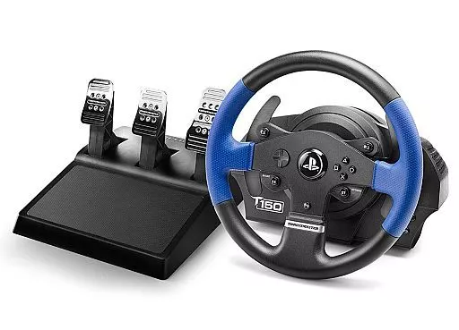 T150 PRO FORCE FEEDBACK RACING WHEEL(PS4/PS3用)(ブレーキMODパーツ欠品、本体状態難)