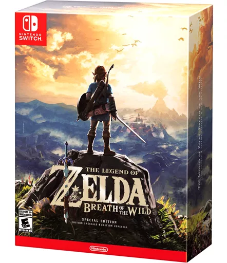 北米版 THE LEGEND OF ZELDA： BREATH OF THE WILD SPECIAL EDITION(国内版本体動作可)(箱・ジャケット・ケース不備(中))