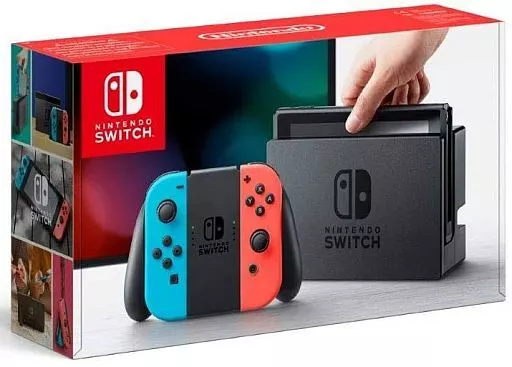 EU版 Nintendo Switch本体/Joy-Con(L) ネオンブルー/(R) ネオンレッド(本体不備(中))