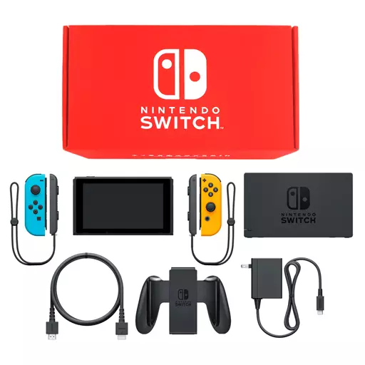Nintendo Switch本体 カラーカスタマイズ [2019年8月モデル]/Joy-Con(L)ネオンブルー(R)ネオンオレンジ/Joy-Conストラップ：ブラック