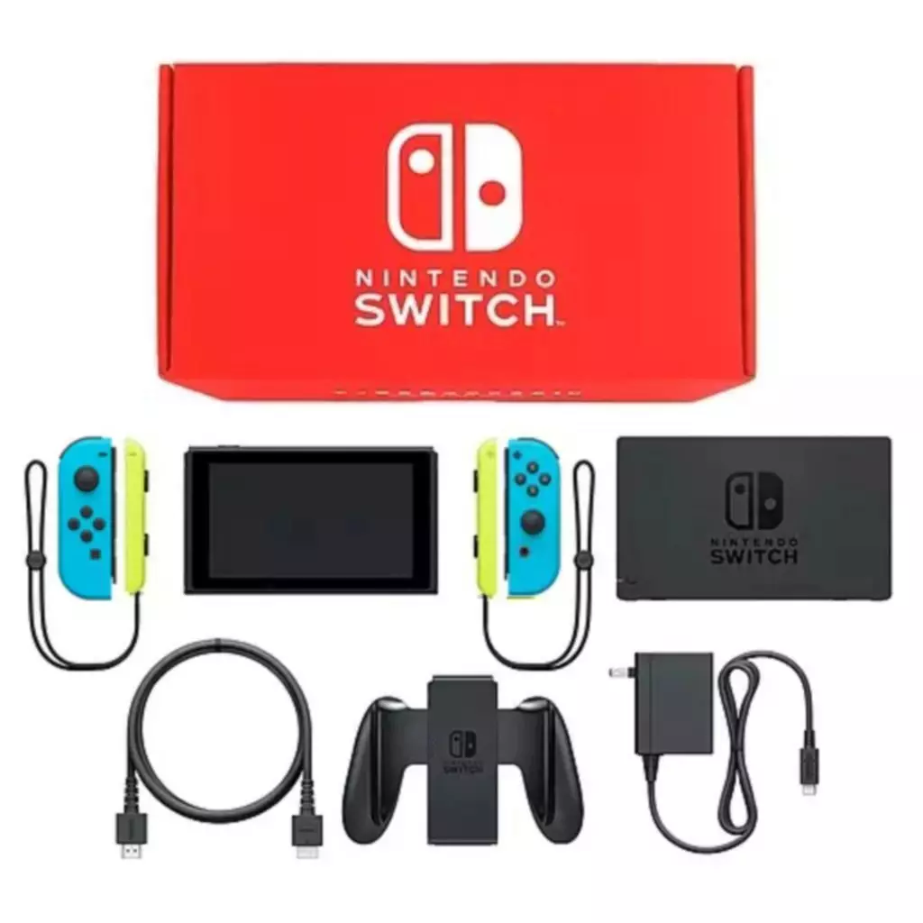 Nintendo Switch本体 カラーカスタマイズ [2019年8月モデル]/Joy-Con(L/R)ネオンブルー/Joy-Conストラップ：ネオンイエロー