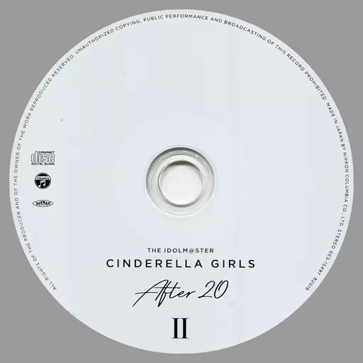 THE IDOLM＠STER CINDERELLA GIRLS After20 SPECIAL EDITION 第2巻 限定版 / 半二合 付属ドラマCD