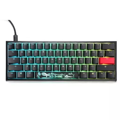 PCハード　Ducky 有線 RGBメカニカル ゲーミングキーボード One 2 Mini RGB 60％ version 静音赤軸 (ブラック) [dk-one2-rgb-mini-silentred]