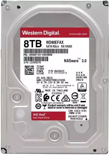 ウェスタンデジタル 3.5インチ内蔵型ハードディスク WD Red/8TB/5400rpmC/256MB [WD80EFAX]_img