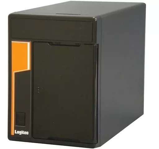 PCハード　ロジテック Mini-BOX型2ベイNAS 1TB[LSV-MS1T/2MWG]