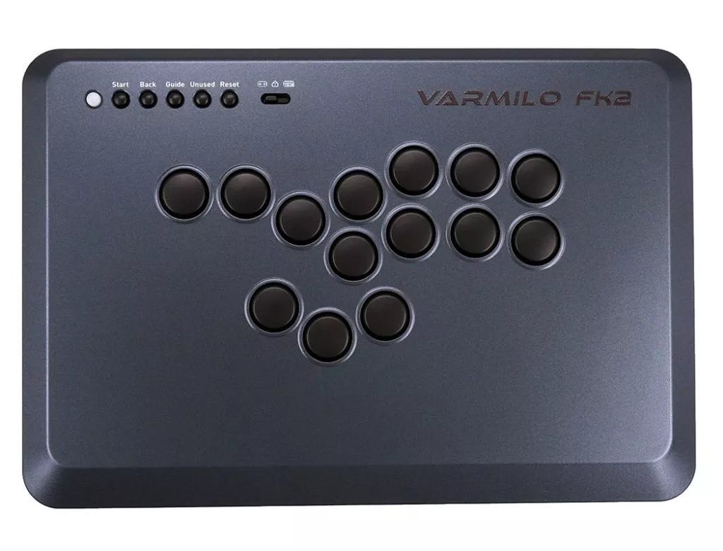 Windowsハード　Varmilo 格闘ゲーム用レバーレスアーケードコントローラー FK2 不屈(ブラック)[vm-fk2-black]
