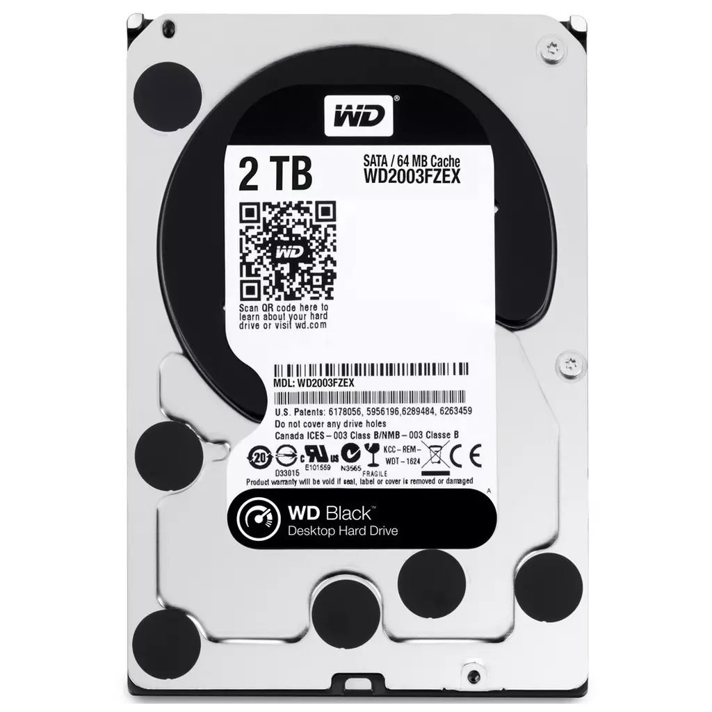PCハード　[14日間保証付き] 内蔵HDD WD_BLACK 3.5-Inch Gaming Hard Drive 2TB [WD2003FZEX] (アウトレット未使用品)