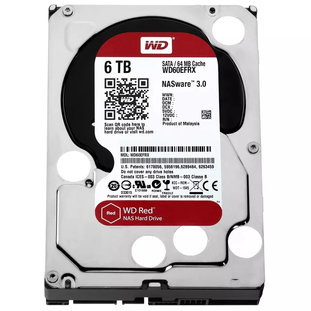 PCハード　[14日間保証付き] 内蔵HDD WD Red 3.5-Inch NAS Hard Drive 6TB [WD60EFRX] (アウトレット未使用品)