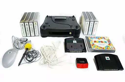 64DD ランドネット スタータキット(64DD同梱/基本ソフト7本付)(説明書欠品、本体状態難)