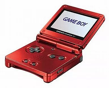 GBAハード　北米版 ゲームボーイアドバンスSP本体 フレイムレッド
