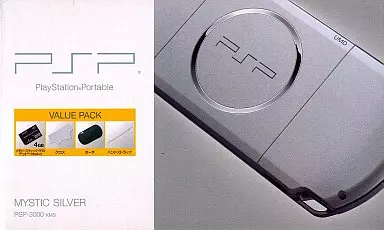 PSP本体バリューパック(PSP-3000 ミスティック・シルバー)(本体のみ、本体状態難)