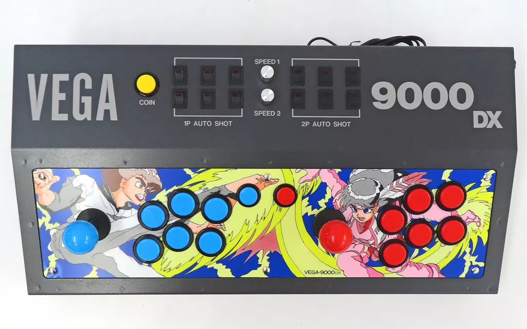 アーケード用コントロールボックス　　コントロールBOX VEGA 9000DX (オリジナル天板モデル) (状態：2Pスタートボタン認識難/JAMMAハーネス・カードコネクタ2枚付※詳細は商品説明を御覧下さい)