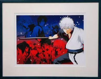 アニメムック　不備有)付属品付)銀魂 複製原画(状態：額傷有) 駿河屋 -<中古><<イラスト画集>> 銀魂 複製原画 〔額縁入り