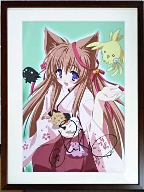 タユタマ 泉戸ましろ 直筆サイン入り 額装 複製原画 力丸乃りこ キャラアニ 駿河屋 -【アダルト】<中古>タユタマ 泉戸ましろ 力丸乃りこ直筆サイン