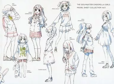 <<アニメ・漫画系書籍>> THE IDOLM＠STER CINDERELLA GIRLS MODEL SHEET COLLECTION Vol.1