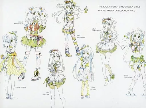 <<アニメ・漫画系書籍>> THE IDOLM＠STER CINDERELLA GIRLS MODEL SHEET COLLECTION Vol.2