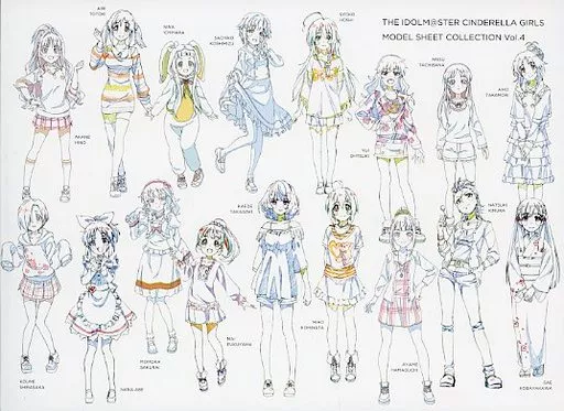 <<PC・スマホゲーム書籍>> THE IDOLM＠STER CINDERELLA GIRLS MODEL SHEET COLLECTION Vol.4