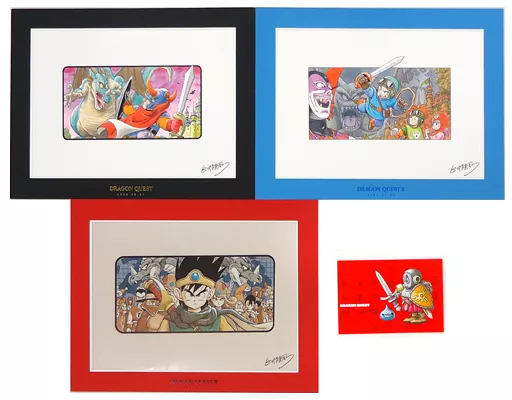 セル画・原画　付録付)DQ(ドラゴンクエスト) 30周年記念 鳥山明先生複製原稿 3枚セット