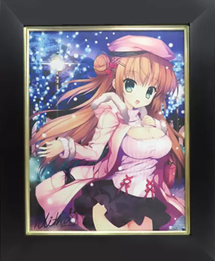 セル画・原画　付属品付)Mitha 額装キャンバスアート クリスマスナイト(シリアルナンバー入り)