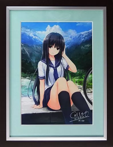 珈琲貴族先生 アルプスの雪解け水とセーラー服少女 ジークレー 版画 珈琲貴族先生 描き下ろし 複製原画 青山澄香＆白峰莉花 セーラー服