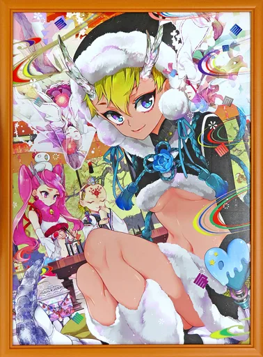 イラストボード　<<イラスト画集>> 付属品付)左近堂絵里 複製原画「組香」 (絵師100人展 08)