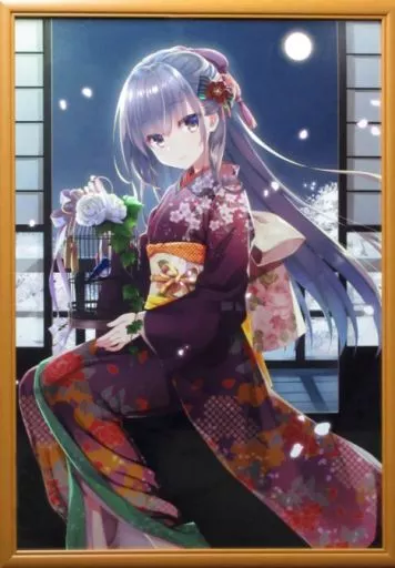 アニメムック　むりりん 複製原画「夜の花」 (絵師100人展 08) 駿河屋 -<中古><<イラスト画集>> むりりん 複製原画「夜の花
