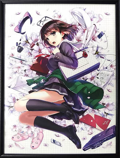 付属品付)冴えない彼女の育てかた 深崎暮人展 直筆サイン入り B2プリモアート ＜1期ティザービジュアル＞