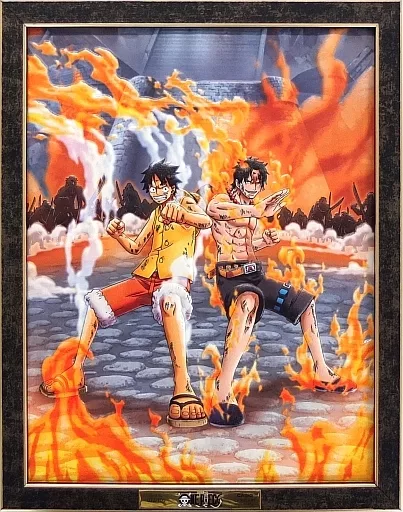 CASIO ART ONE PIECE ルフィとエース　シリアルナンバー入り 駿河屋 -<中古><<アニメ・漫画系書籍>> 付属品付)ONE PIECE CASIO ART