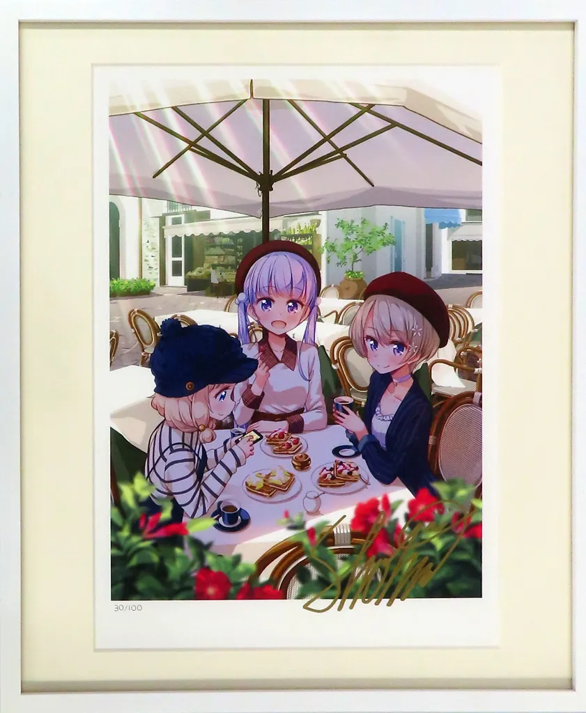 得能正太郎 NEW GAME!展 額付アートグラフ C(直筆サイン/シリアルナンバー入り)