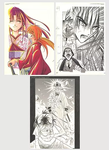 駿河屋 - 【買取】るろうに剣心 ミニ複製原画三点セット（漫画・アニメ）