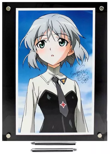 付属品付)ストライクウィッチーズ 直筆サイン入り複製原画 サーニャ・V・リトヴャク