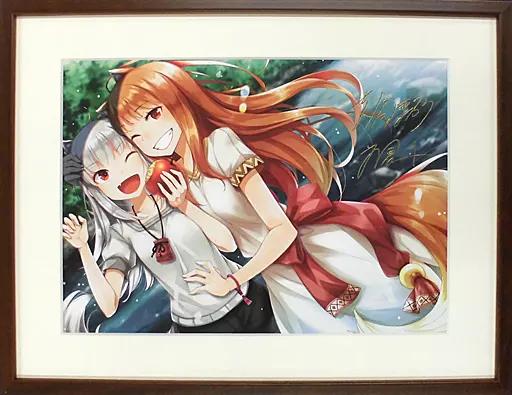 『狼と香辛料』＆『狼と羊皮紙』 著者＆イラストレーター箔押しサイン入り 複製原画 新説 狼と香辛料 狼と羊皮紙』完結記念―『狼と香辛料』×『狼と羊皮紙