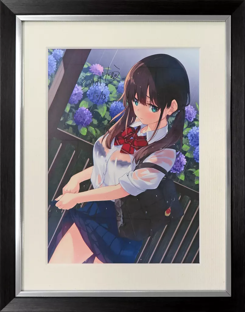 版画　ジークレー　複製原画　直筆　サイン入り　うなさか メイド 駿河屋 -<中古>付属品付)うなさか ジークレー 「あんまり見ないで