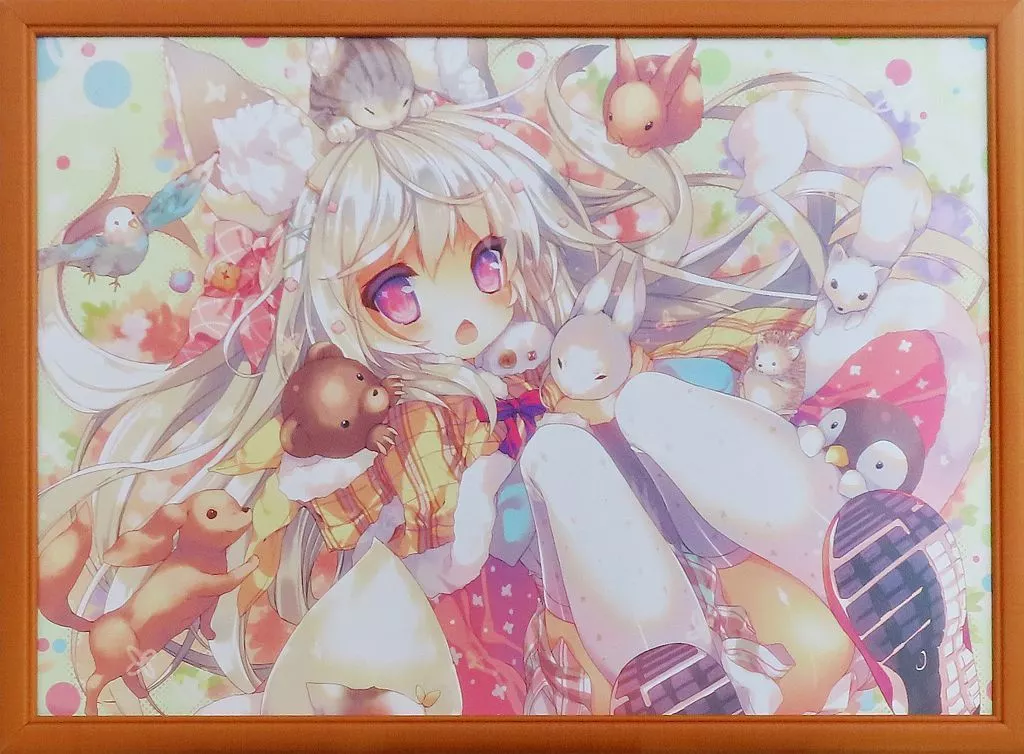 セル画・原画　付属品付)p19 複製原画「mofumofu」 (絵師100人展 05)