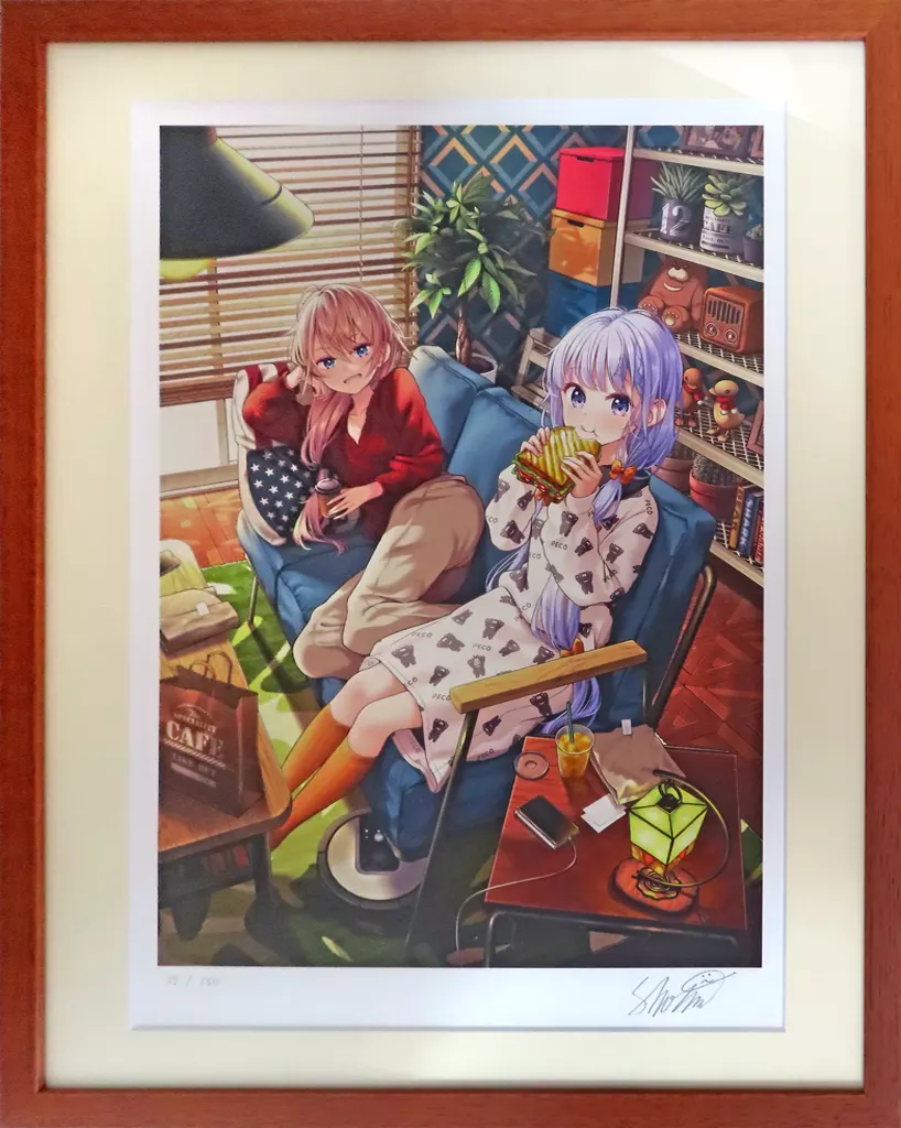 NEW GAME! 完結記念展 直筆サイン入り描き下ろしアートグラフB額縁付き NEWGAME! 完結記念展 直筆サイン入り 描き下ろしアートグラフC （No.17