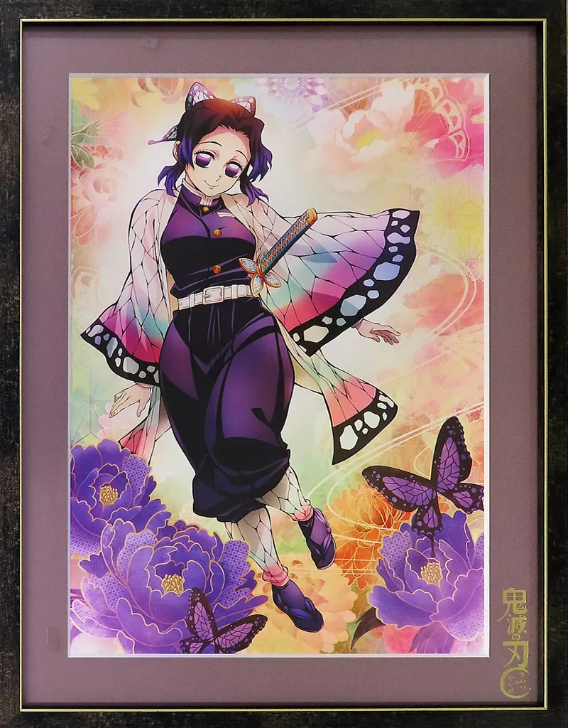付属品付)アニメ「鬼滅の刃」ティザービジュアル キャラファイングラフ A3サイズ 胡蝶しのぶ